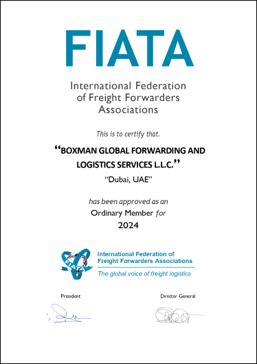 Boxman Global Freight Forwarding Certifications