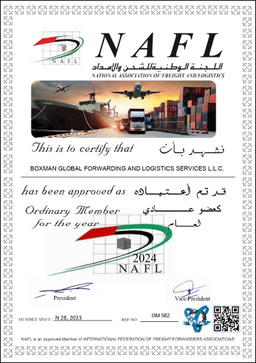 Boxman Global certified Member, National Association Of Freight & Logistics